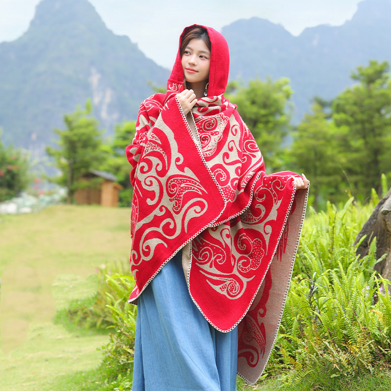 ผ้าคลุมไหล่ฮู้ดสำหรับผู้หญิงแบ - Go Ethnic Fashion บทวิจารณ์และราคา