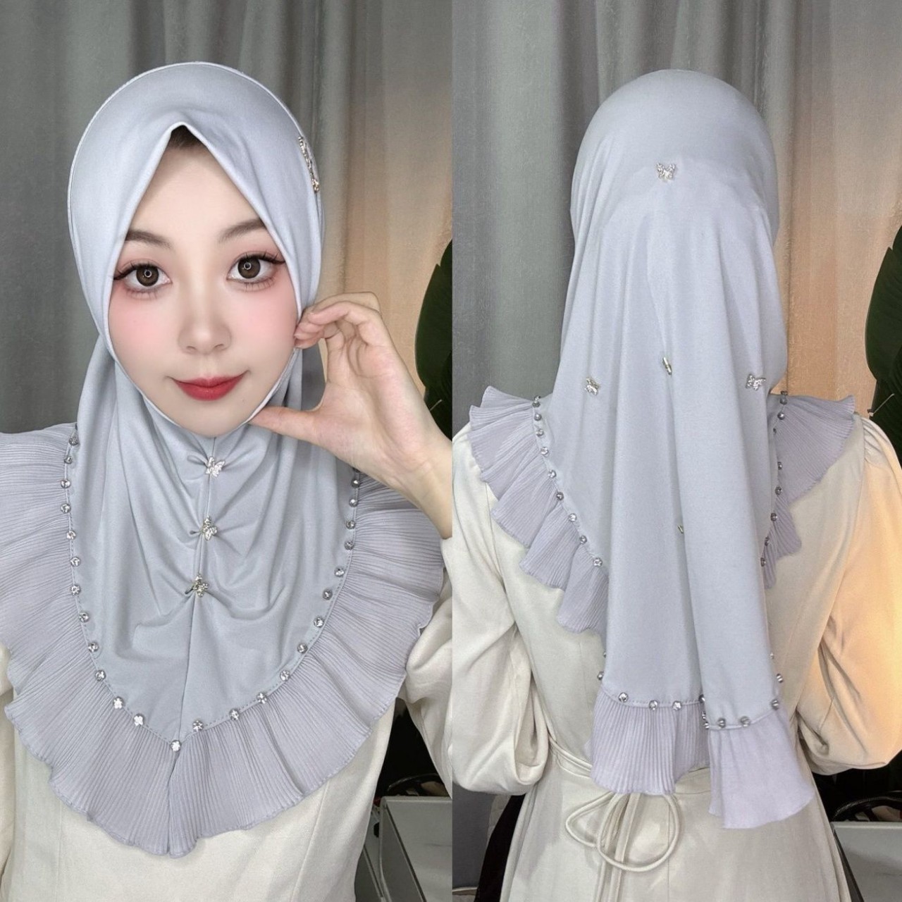 ผ้าคลุมศีรษะมุสลิมสำหรับผู้หญิ - Ethnic Fashion Women บทวิจารณ์และราคา