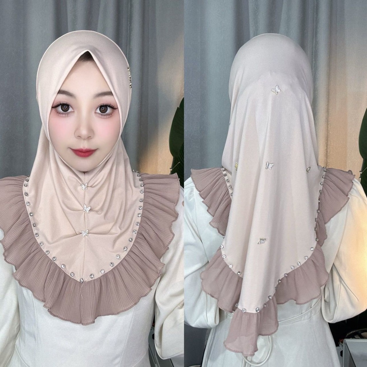 ผ้าคลุมศีรษะมุสลิมสำหรับผู้หญิ - Ethnic Fashion Women บทวิจารณ์และราคา