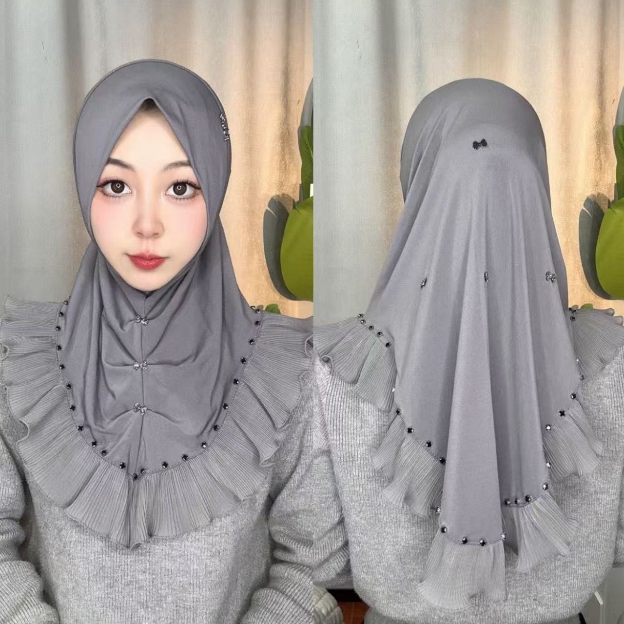 ผ้าคลุมศีรษะมุสลิมสำหรับผู้หญิ - Ethnic Fashion Women บทวิจารณ์และราคา