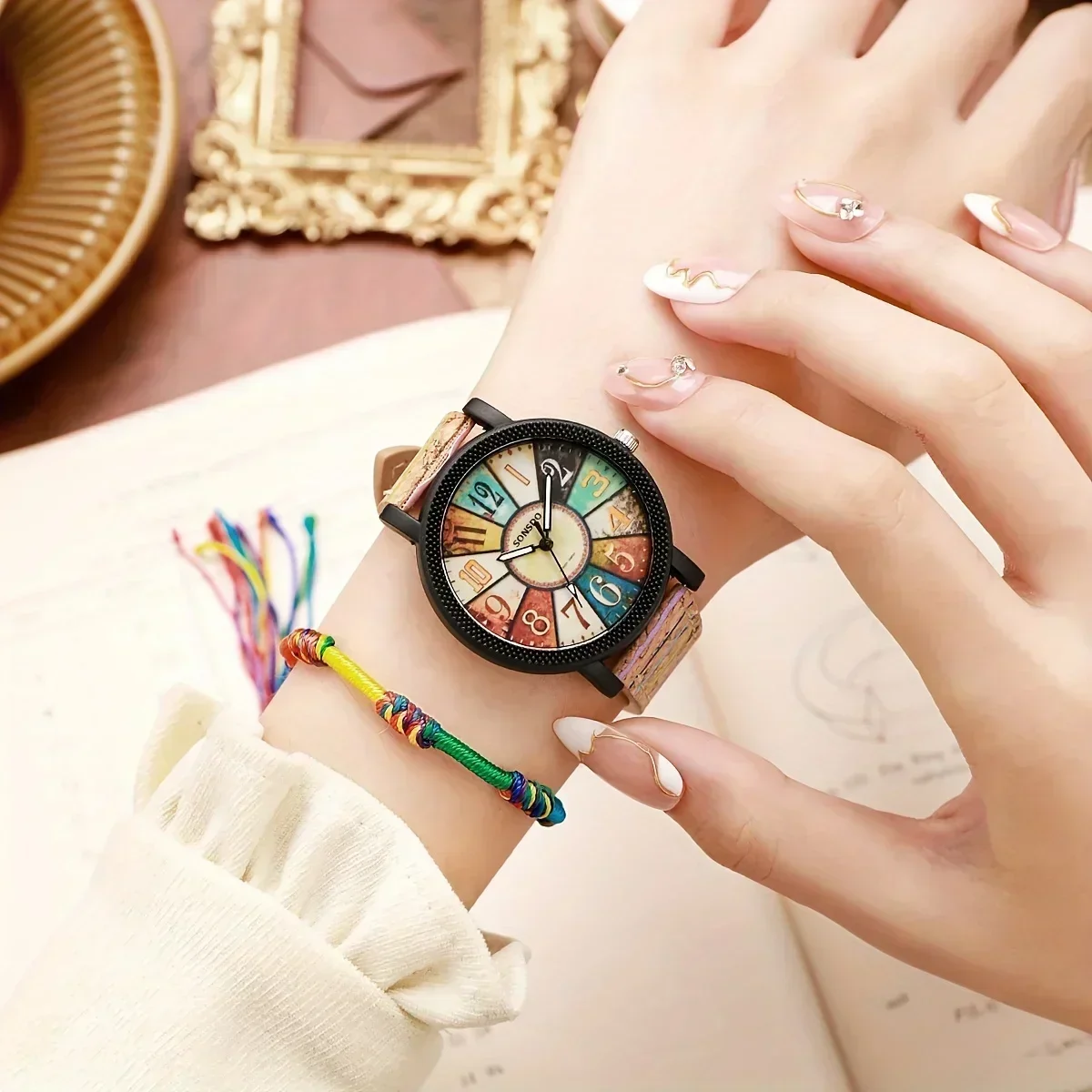 นาฬิกาควอตซ์สำหรับผู้หญิงสไตล์ - Ethnic Modern Fashion บทวิจารณ์และราคา