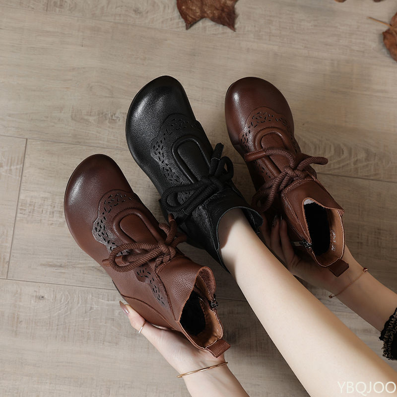 รองเท้าบูทผู้หญิงแฟชั่นฤดูใบไม - Ethnic Modern Fashion บทวิจารณ์และราคา