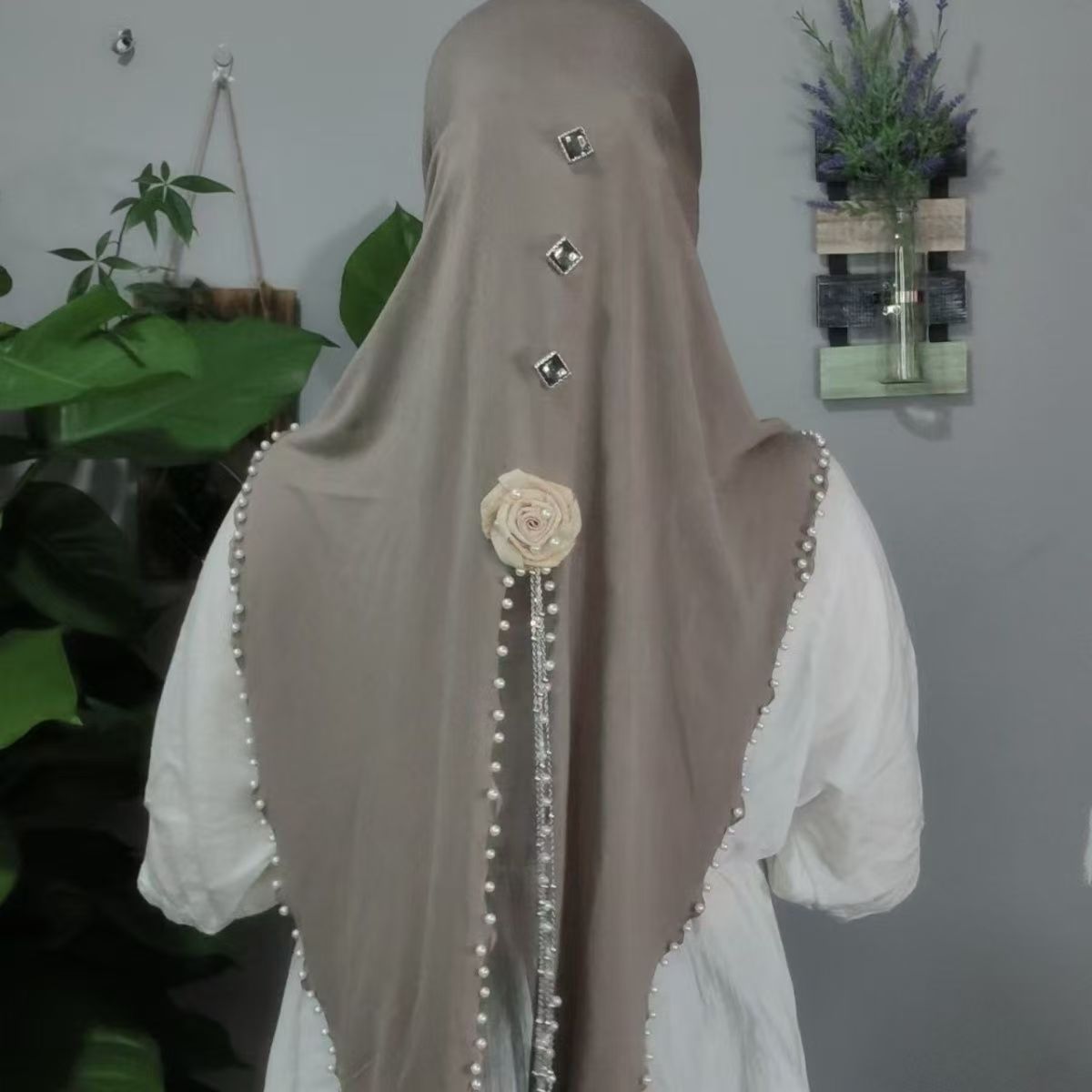 หมวกฮิญาบผ้าคลุมศีรษะแบบใหม่ ห - Ethnic Fashion Women บทวิจารณ์และราคา